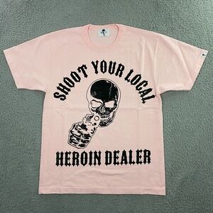 Warren Lotas T-Shirt size Medium Shoot Your Local Heroin Dealer Skull Western Pi